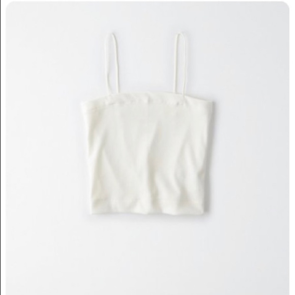 Aerie Soft Stretch Crop Top - White / Large